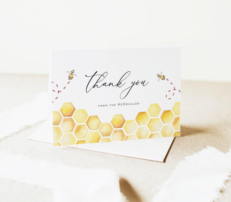 Bee Baby Shower Invitation, Baby Shower Bundle, Baby Shower Invitation Set, Bee Books for Baby Card, Diaper Raffle, TEMPLETT, WLP-BEE 3299 bild 4