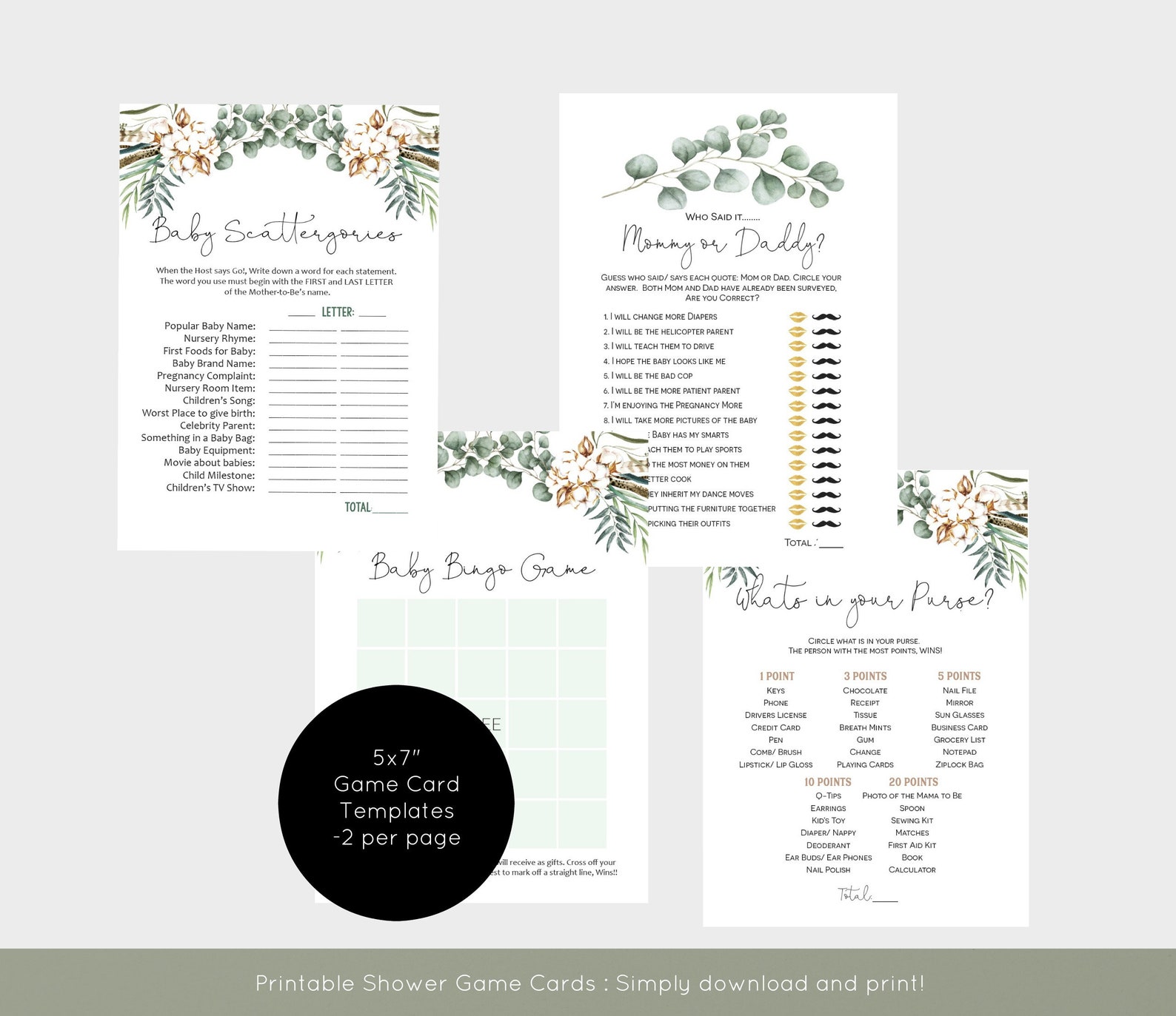 Printable Baby Shower Games Boho Baby Shower Games Shower - Etsy