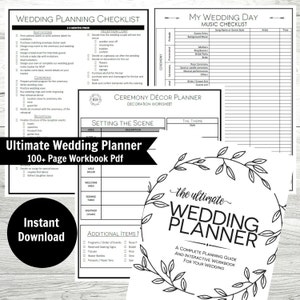 Wedding Planner, Printable Wedding Binder, Wedding Checklist, DIY ...
