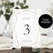 Geometric Table Numbers, Printable Table Numbers, Wedding Table Numbers ...