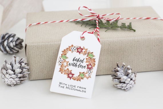 Christmas Cookies Tag Template, Printable Cookie Exchange Tags, Edit with TEMPLETT, Personalized Tags, Christmas Cookies Tag, WLP-CHT 1175