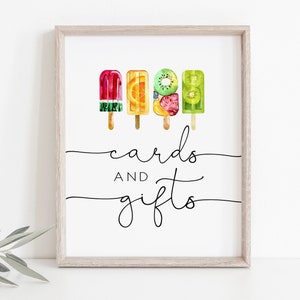 Popsicle Cards and Gifts Sign, Icecream Cards Sign, Popsicle Gifts Sign, Edit with TEMPLETT, Popsicle Cards and Gifts Sign, WLP-POP 4056