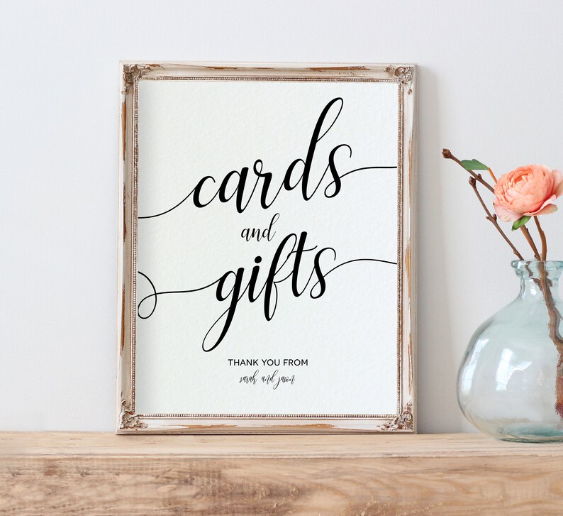 Cards and Gifts Sign Gifts Table Sign 8x10 Cards and Gifts - Etsy