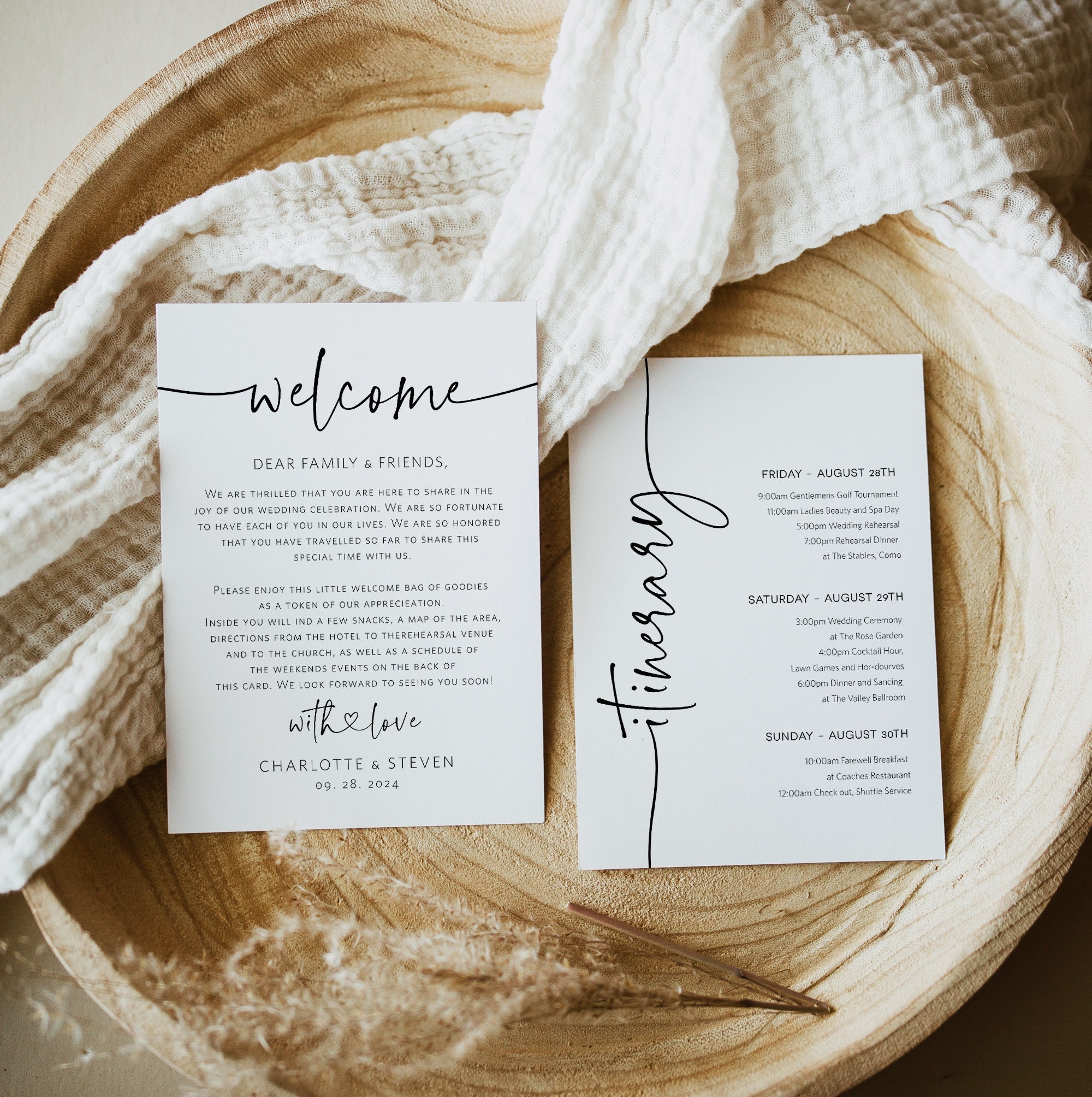 Wedding Welcome Bag Note, TOS_21 Graphic by TwentyOneStudios · Creative  Fabrica