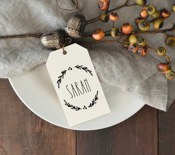 Rustic Christmas Gift Tag Template Thanksgiving Printable | Etsy