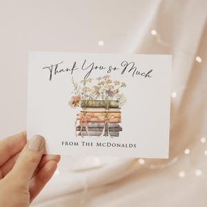 Storybook Thank you Card, Book Folded Thank you Card, A New Chapter Begins, A2 Thank You Folded Card Template, WLP-WBO 8321