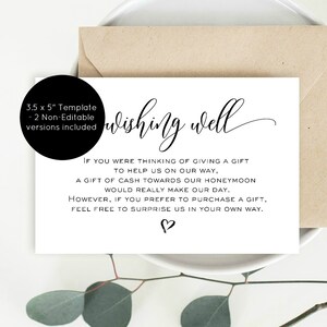 Wishing Well Card Template, DIY Wishing Well Printable Template ...