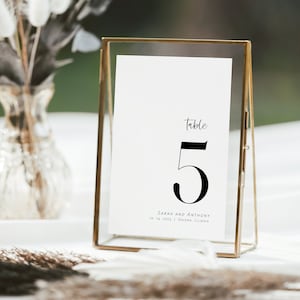 Minimalist Wedding Table Numbers, Modern Table Numbers, Templett Table Numbers, Reception Table Numbers, 5x7, 4x6, 3x5, WLP-SIL 4764