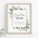 Greenery Custom Sign, portrait and Landscape, Editable Sign Template ...