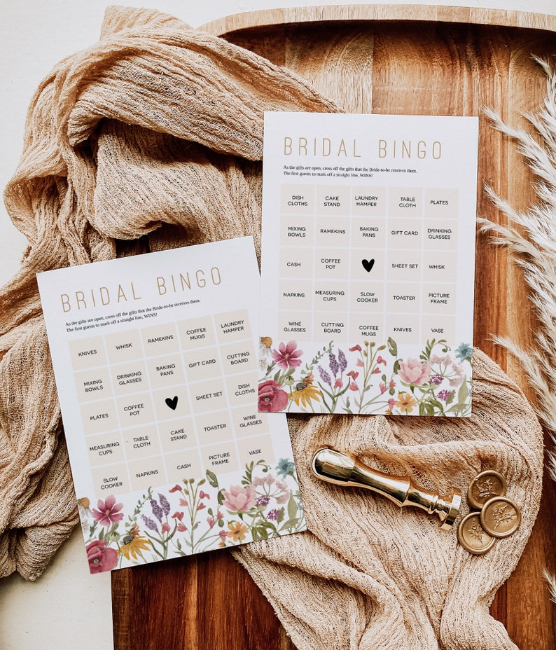 Wildflower Bridal Shower Game Bundle, Baby Shower Games, Games Bundle, Customize Baby Shower Games, Edit with TEMPLETT, WLP-WIL 4785 image 2