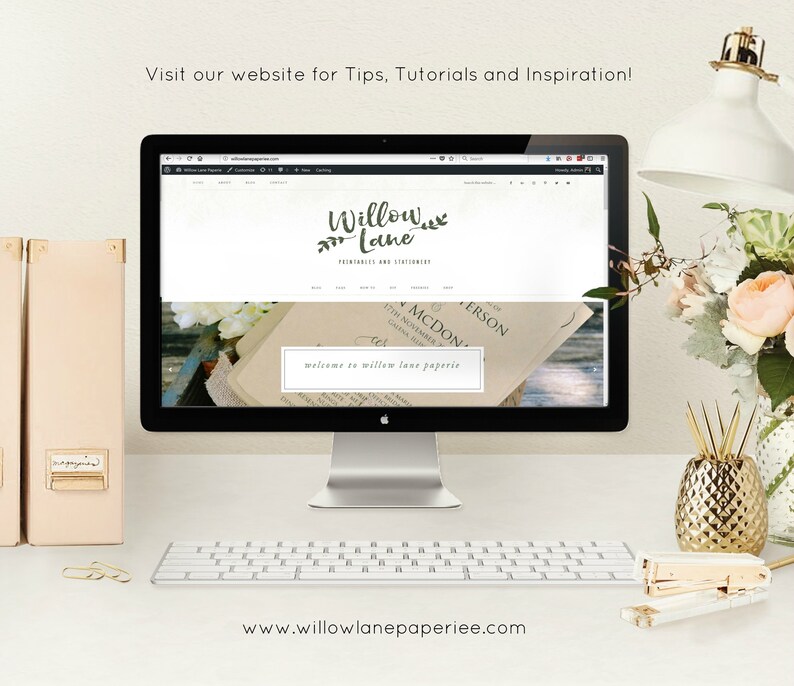 Instant Download Thank You Card Template WLP-GSU 1004 Green Succulent Thank You Card Printable 3.5x5 Thank You Card