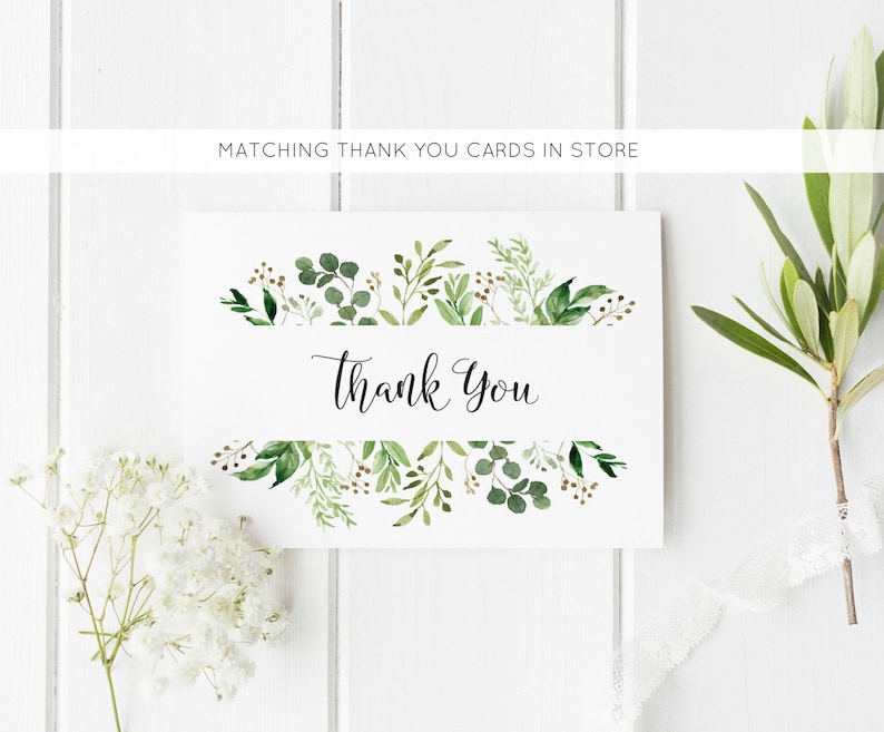 Cards and Gifts Sign Greenery Cards Sign Template Printable | Etsy
