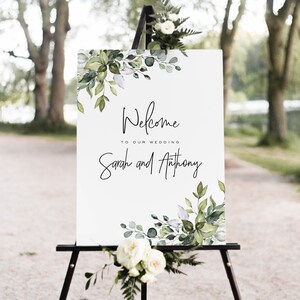 Greenery Welcome Sign, Welcome Poster, Printable Welcome Sign, Welcome ...