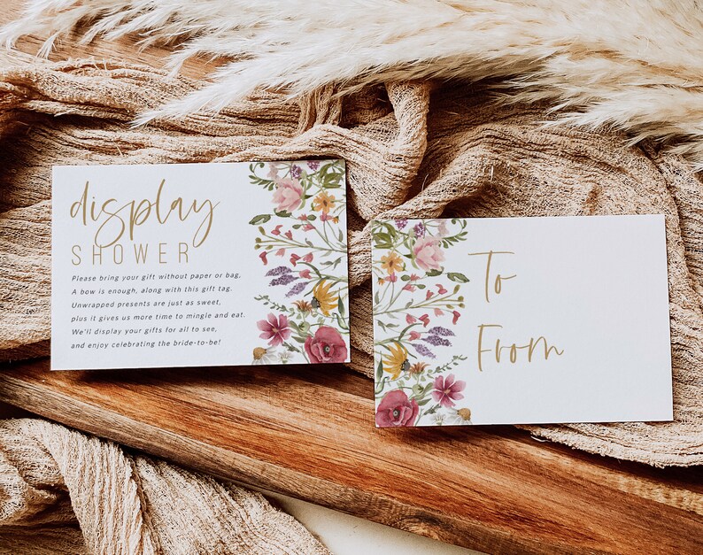 No Wrap Shower Card, Enclosure Card Set, Display Shower Insert Card ...