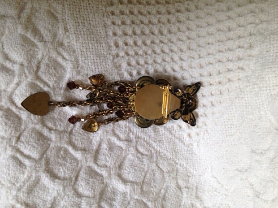 Assemblage Antique Button Brooch-Angel Charm Broo… - image 5