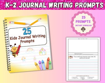Writing Prompt Cards for Kids | Creative Story Starters Printable | Early Elementary Writing Activities (K–2) Digital Download