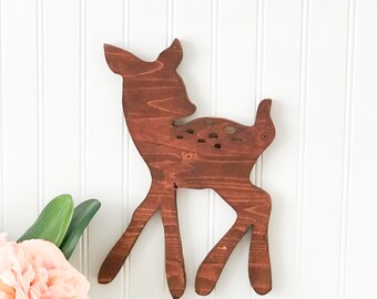 Wood deer silhouette | Etsy