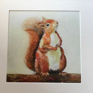 Red Squirrel, Red Squirrel print, Red Squirrel art, Red Squirrel picture, Red Squirrel painting, Squirrel art, Squirrel print, Julie McLean