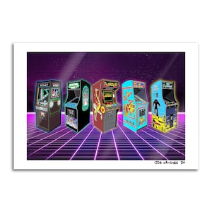 Retro Arcade 13x19 Print
