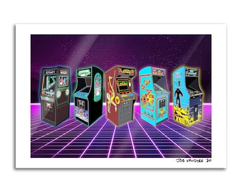 Retro Arcade 13x19 Print