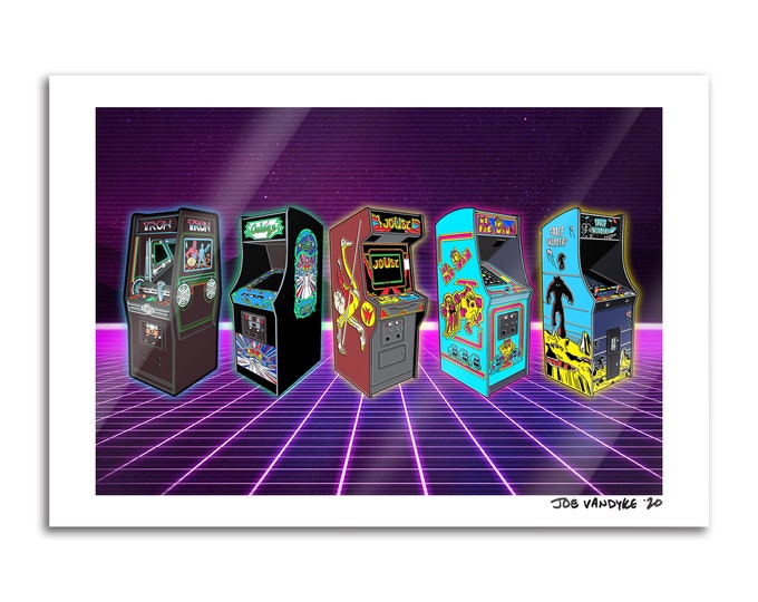 Retro Arcade 13x19 Print