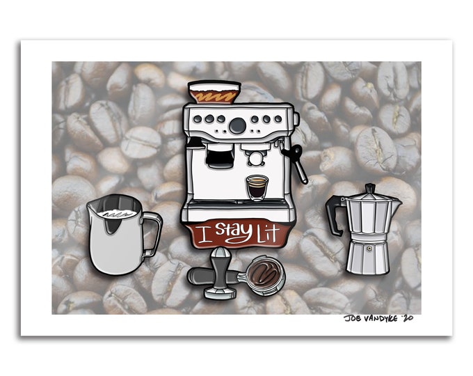 Lit Coffee Shop 13x19 Print