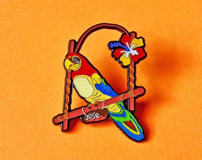 Tiki Parrot Pin