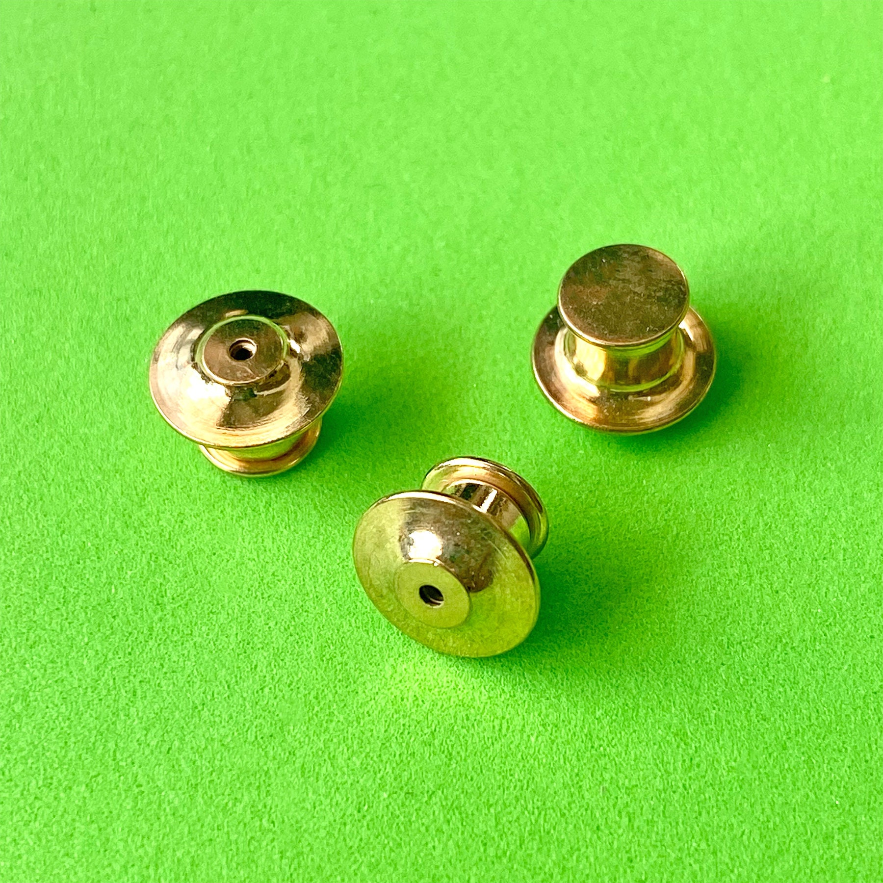 Brass Replacement Clutch Pin Backs - 1 Dozen