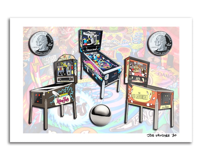 Pinball 13x19 Print