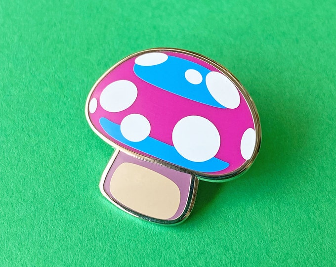 Purple Mushroom Pin