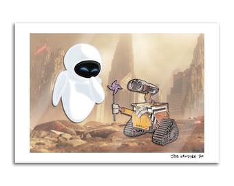 WALL-E & EVE 13x19 Print