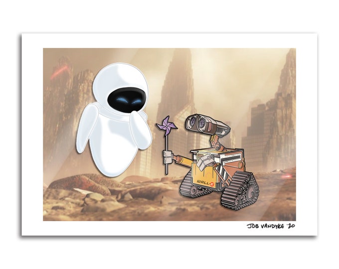 WALL-E & EVE 13x19 Print