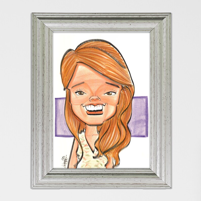 Custom Color Caricature  Live Theme Park Style  Exaggerated image 1