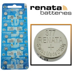 Renata 377 SR626SW Batteries - 1.55V Silver Oxide 377 Watch Battery (50  Count)