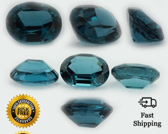 Loose Oval Cut Blue Zircon CZ Stone Single Cubic Zirconia December Birthstone 5x3mm - 12x10mm