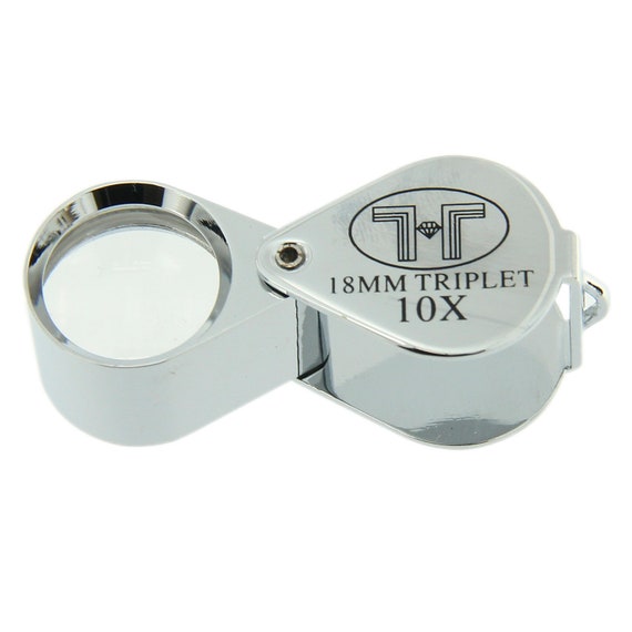 18mm Triplet Precision Eye Loupe 10x Magnification for Coins 