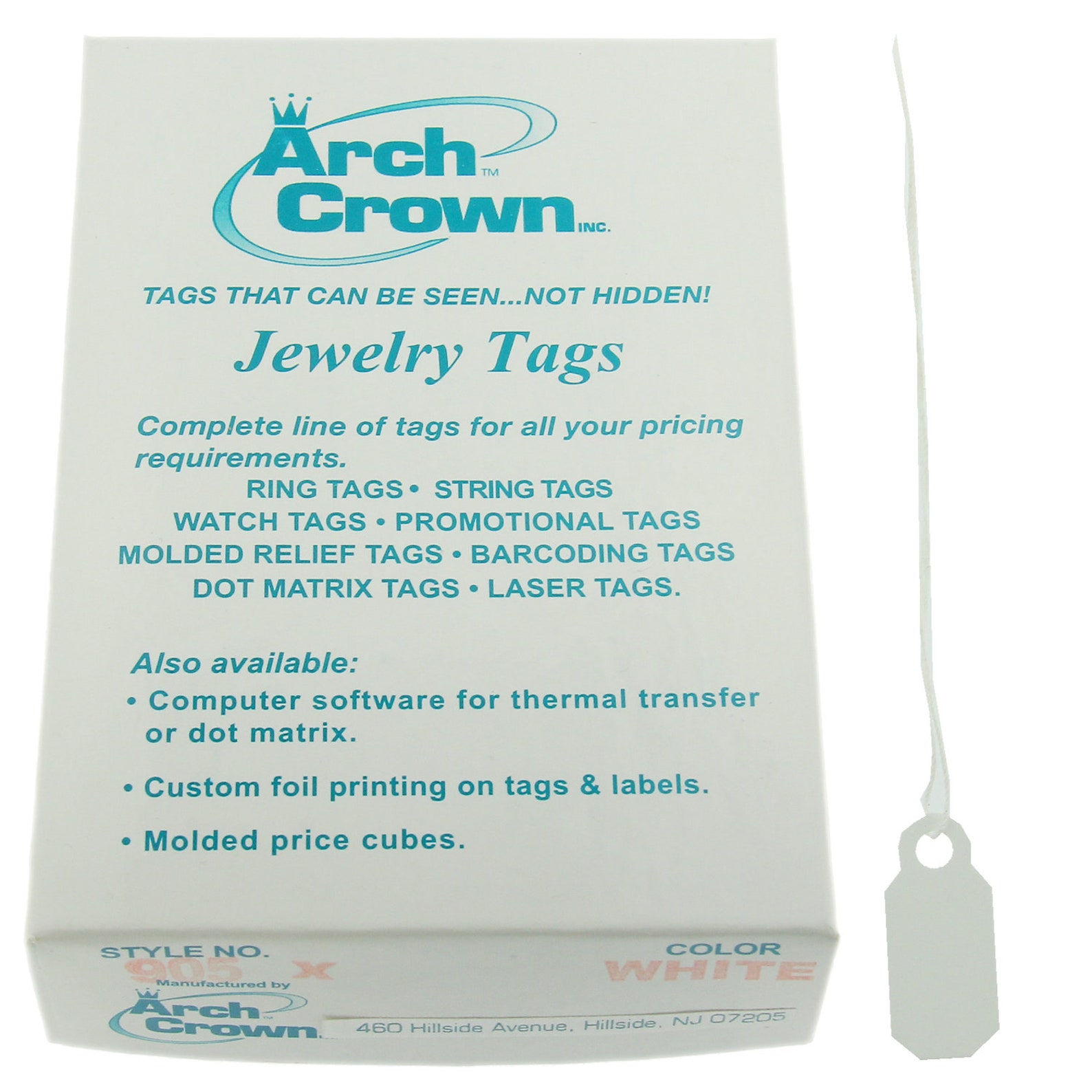 Arch Crown Merchandise Jewelry Price Tag White Square String Etsy