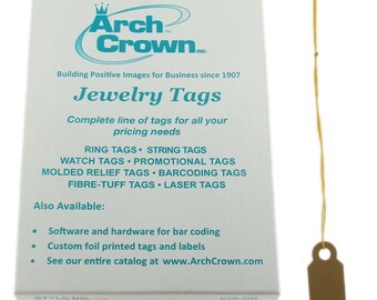 Arch Crown Merchandise Jewelry Price Tag Gold Square String ...