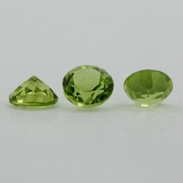 Loose Round Cut Genuine Natural Peridot Stone Single Green August Birthstone Shape 2mm - 6mm