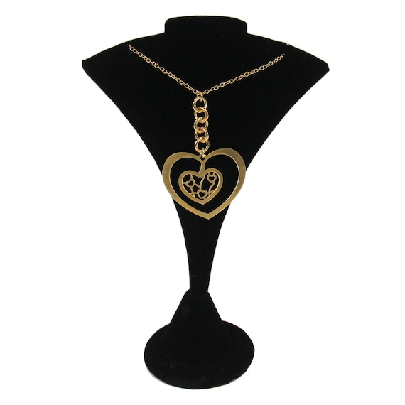 Black Velvet Single Necklace Earring Jewelry Display Holder