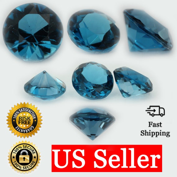 1.75 MM ROUND CUT BLUE ZIRCON ALL NATURAL AAA 2 PC SET