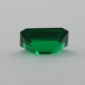 Loose Emerald Cut Emerald CZ Stone Single Green Cubic Zirconia May Birthstone 9x7mm 12x10mm image 4