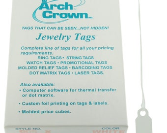 Arch Crown Merchandise Jewelry Price Tag White Square String ...