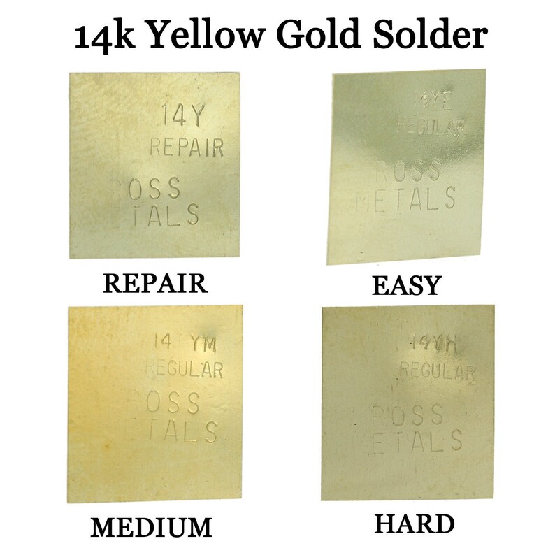 14K Yellow Gold Solder Easy Medium Hard & Repair One Gram Etsy