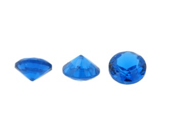 Loose Round Cut Shape Sapphire CZ Stone Single Blue Cubic Zirconia September Birthstone 1mm - 3mm