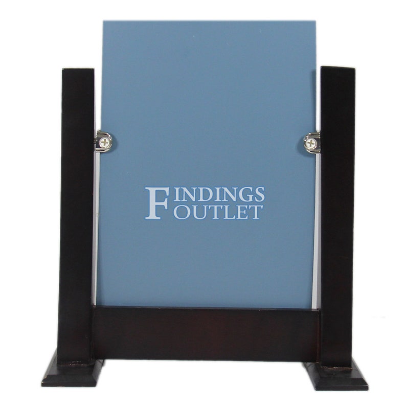 Countertop Adjustable Dark Walnut Wood Frame Glass Mirror Etsy