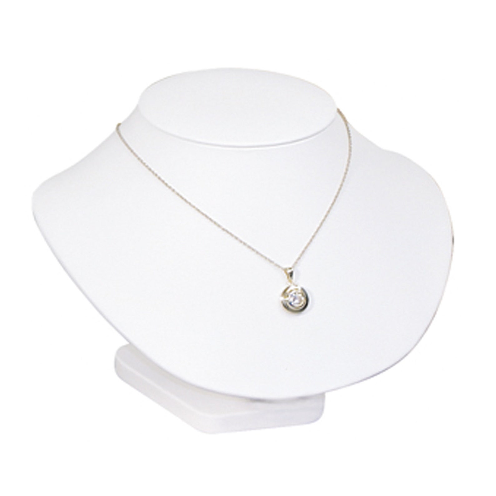 White Faux Leather Necklace Chain Jewelry Display Holder Etsy