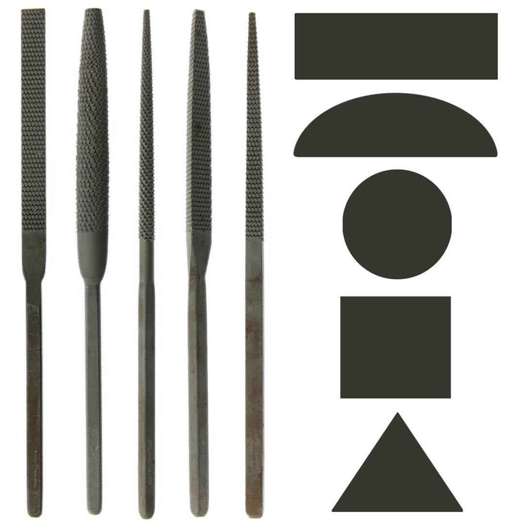 Wax File 8 Rasp Jewelry Tool Equaling Half Round Square Three-square ...