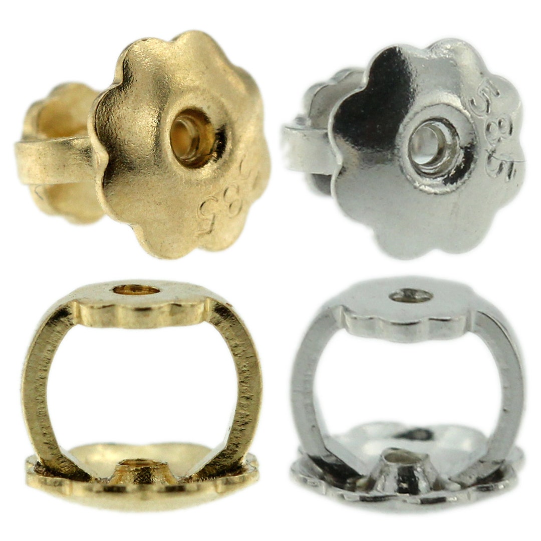 14K Solid White & Yellow Gold Replacement Single Screw Back for Stud Earrings Etsy
