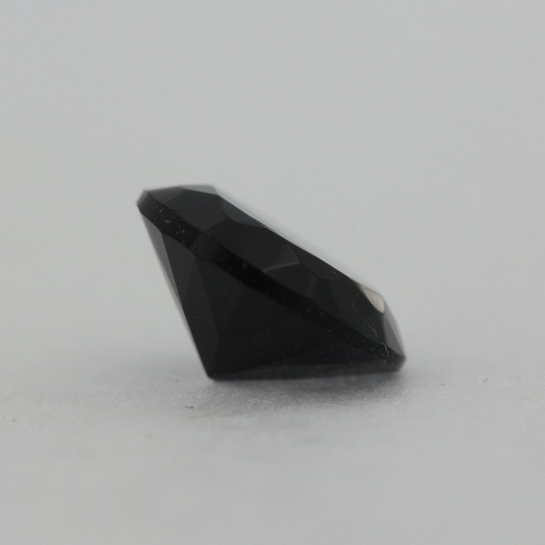 Loose Round Cut Black Onyx CZ Stone Single Cubic Zirconia Birthstone Shape 1mm 12mm image 4